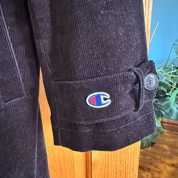 Champion x Clothsurgeon Black Corduroy Logo Embroidered Coat - Men's Medium - Picture 5 of 11